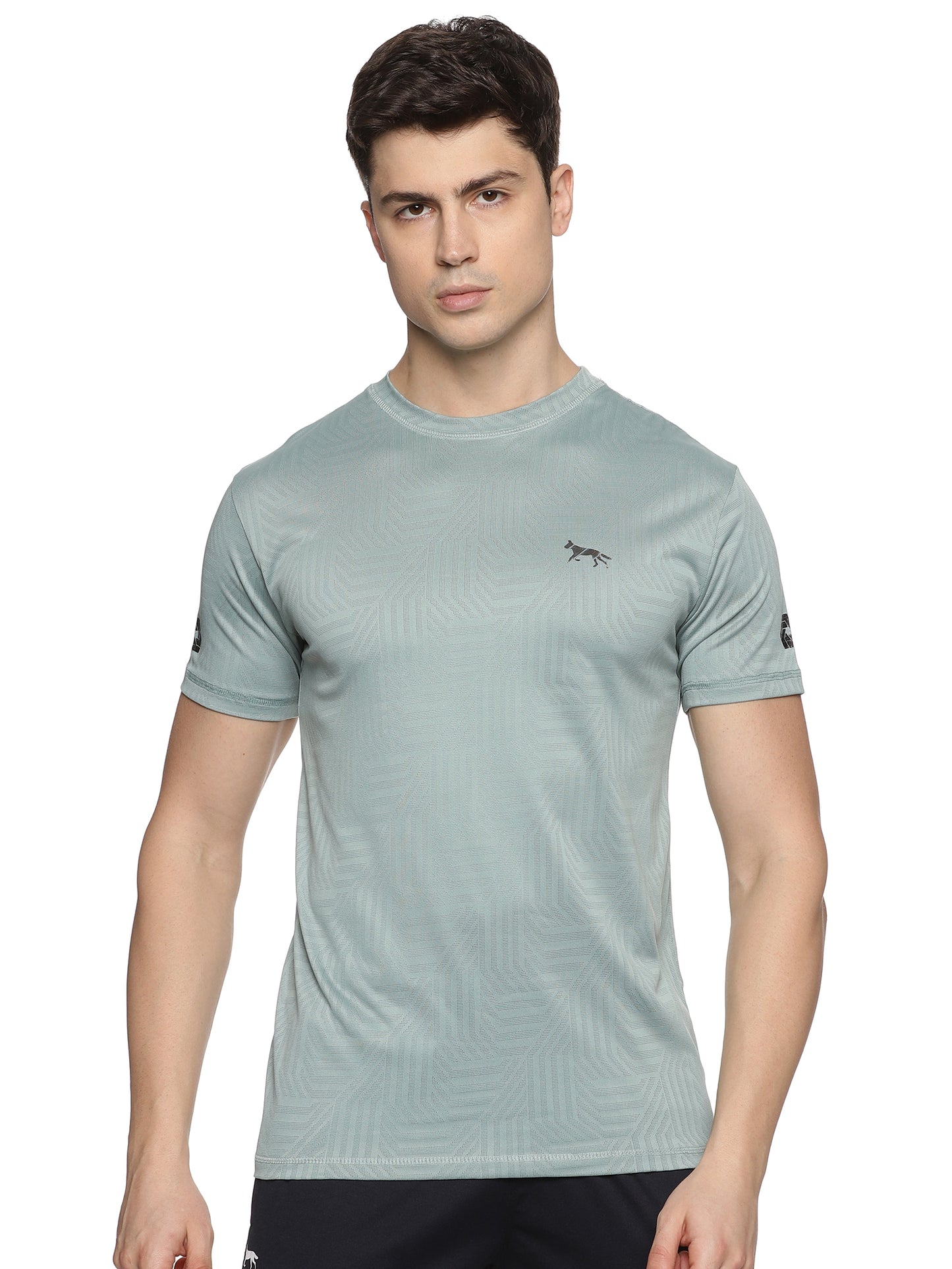 Wild Dogs Men Breathable Textured Workout T-Shirt