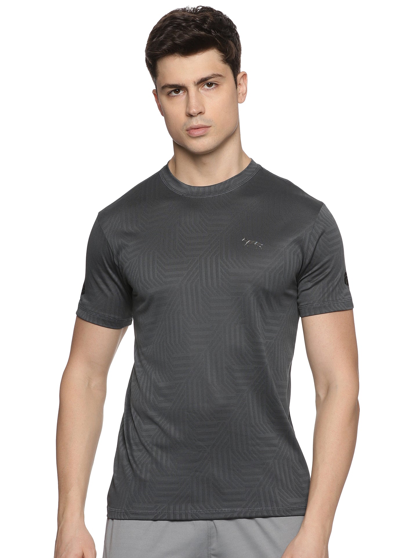 Wild Dogs Men Breathable Textured Workout T-Shirt
