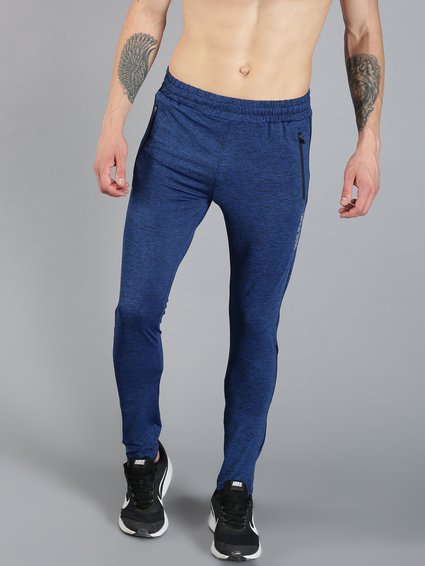 WILD DOGS Men's Regular Fit Polyester Royal Blue Milanz Trackpant