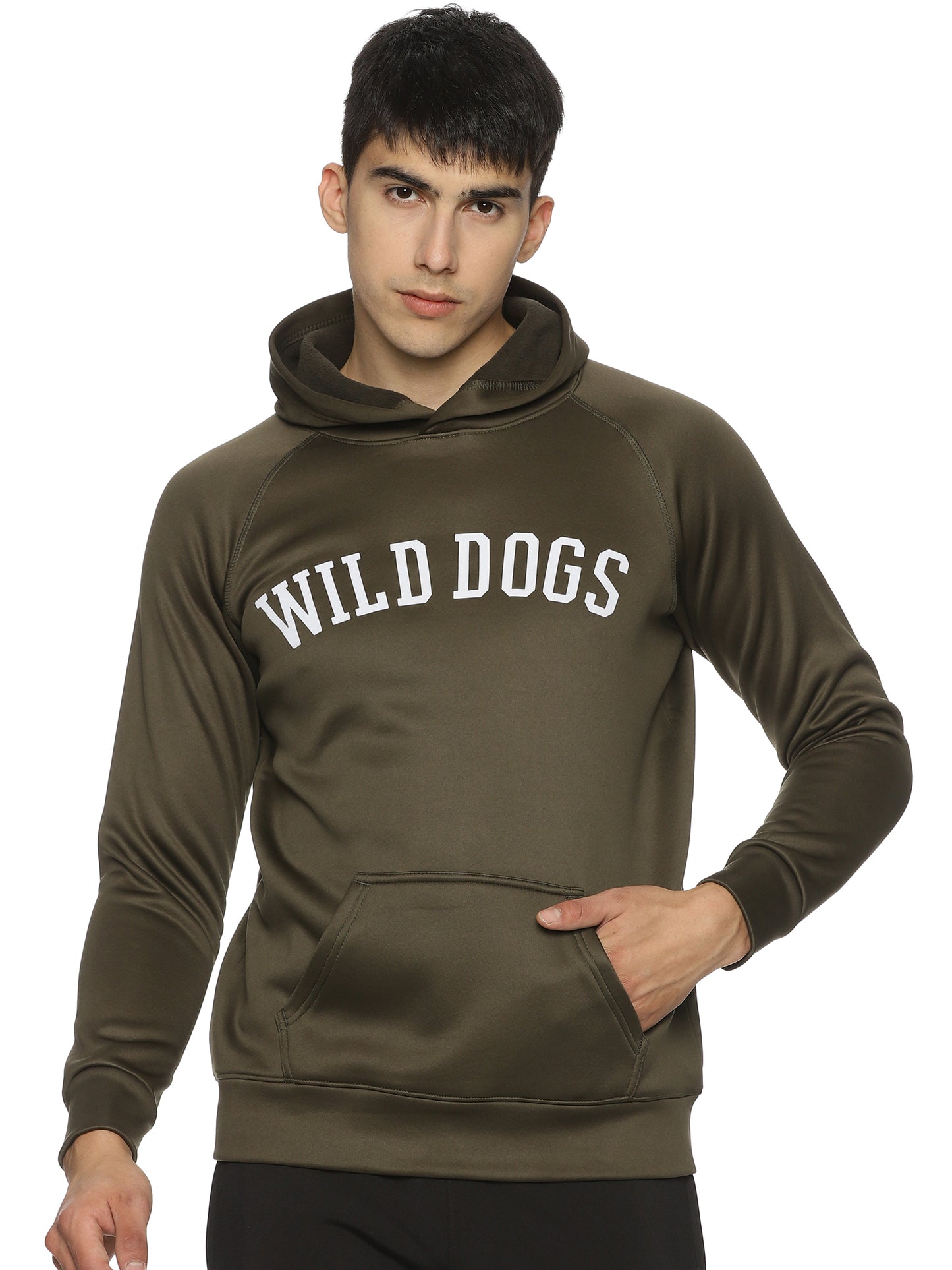 Wild Dogs Men Military Green Hoodie