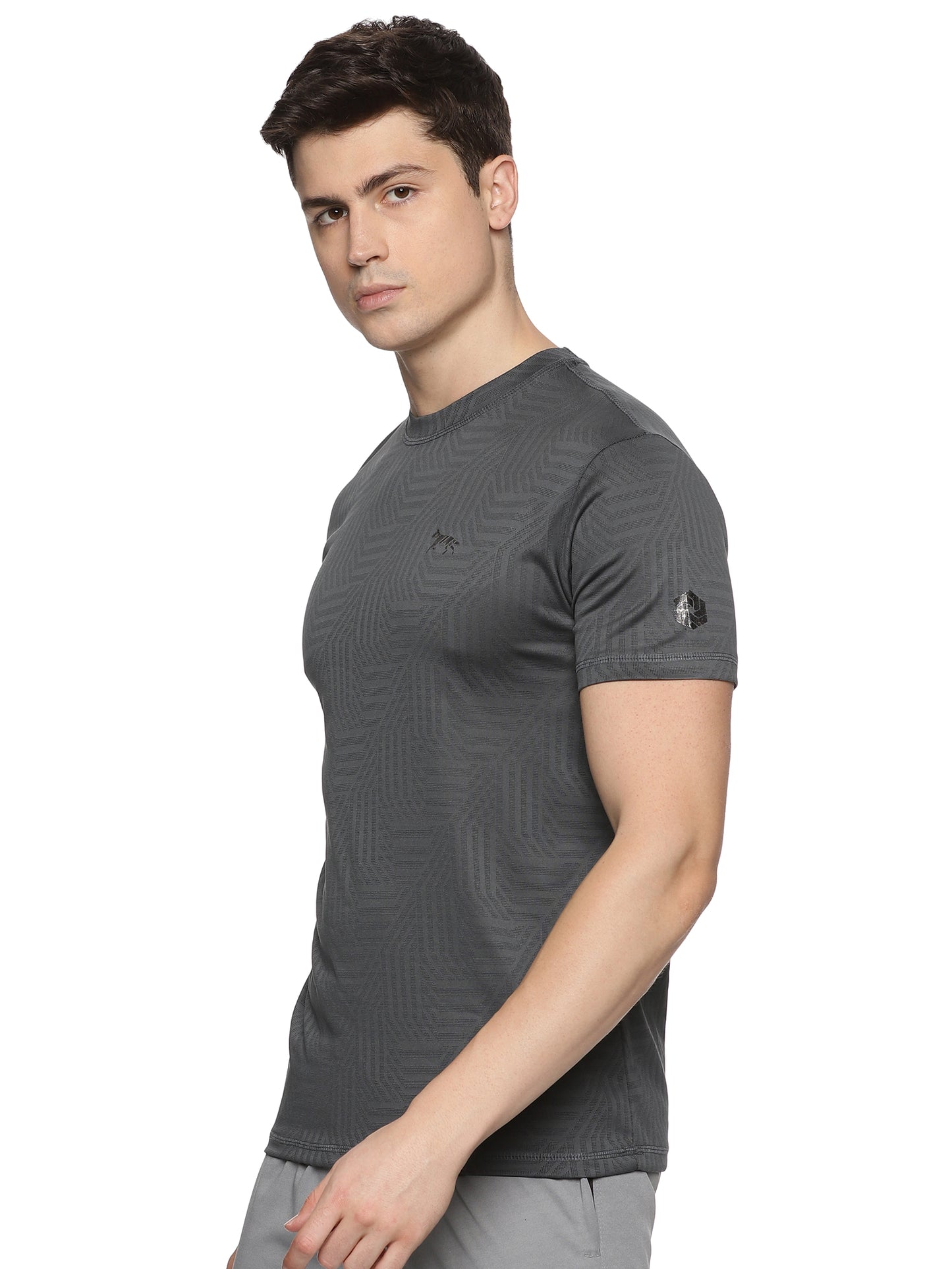 Wild Dogs Men Breathable Textured Workout T-Shirt