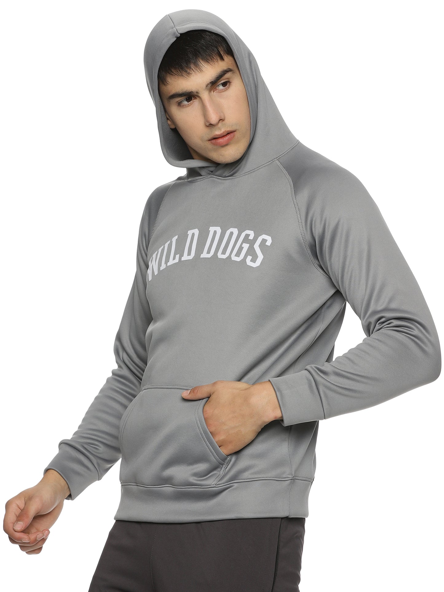 Wild Dogs Men's Grey Hoodie