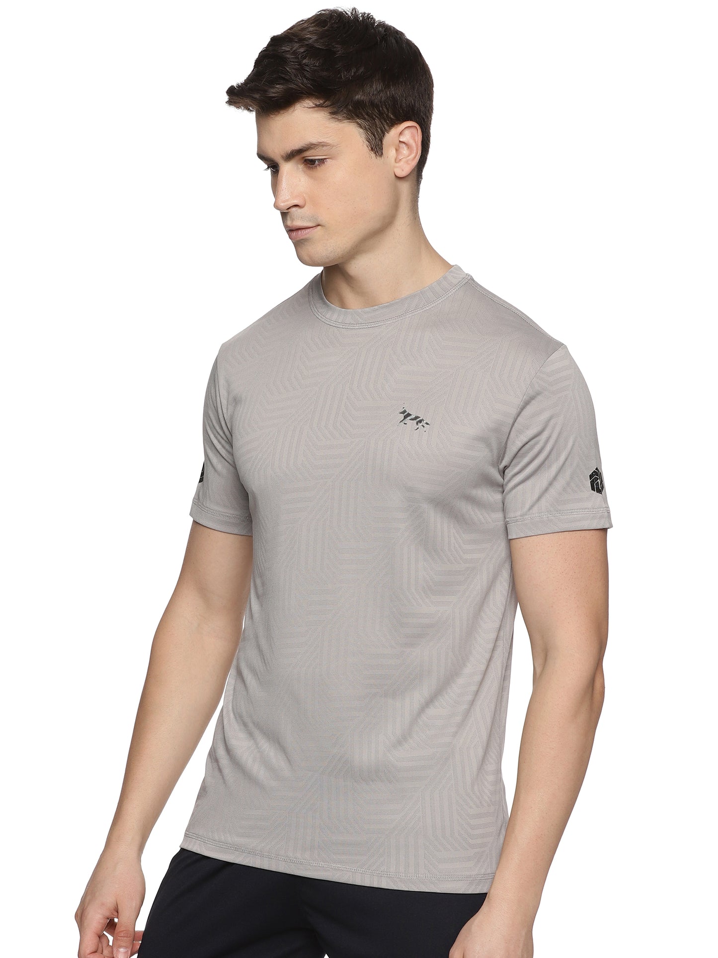 Wild Dogs Men Breathable Textured Workout T-Shirt