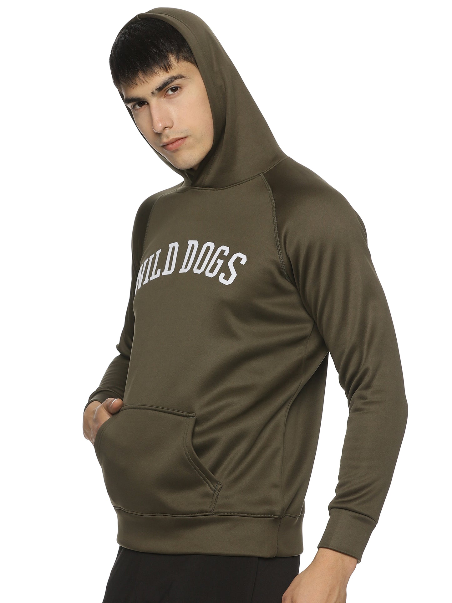 Wild Dogs Men Military Green Hoodie
