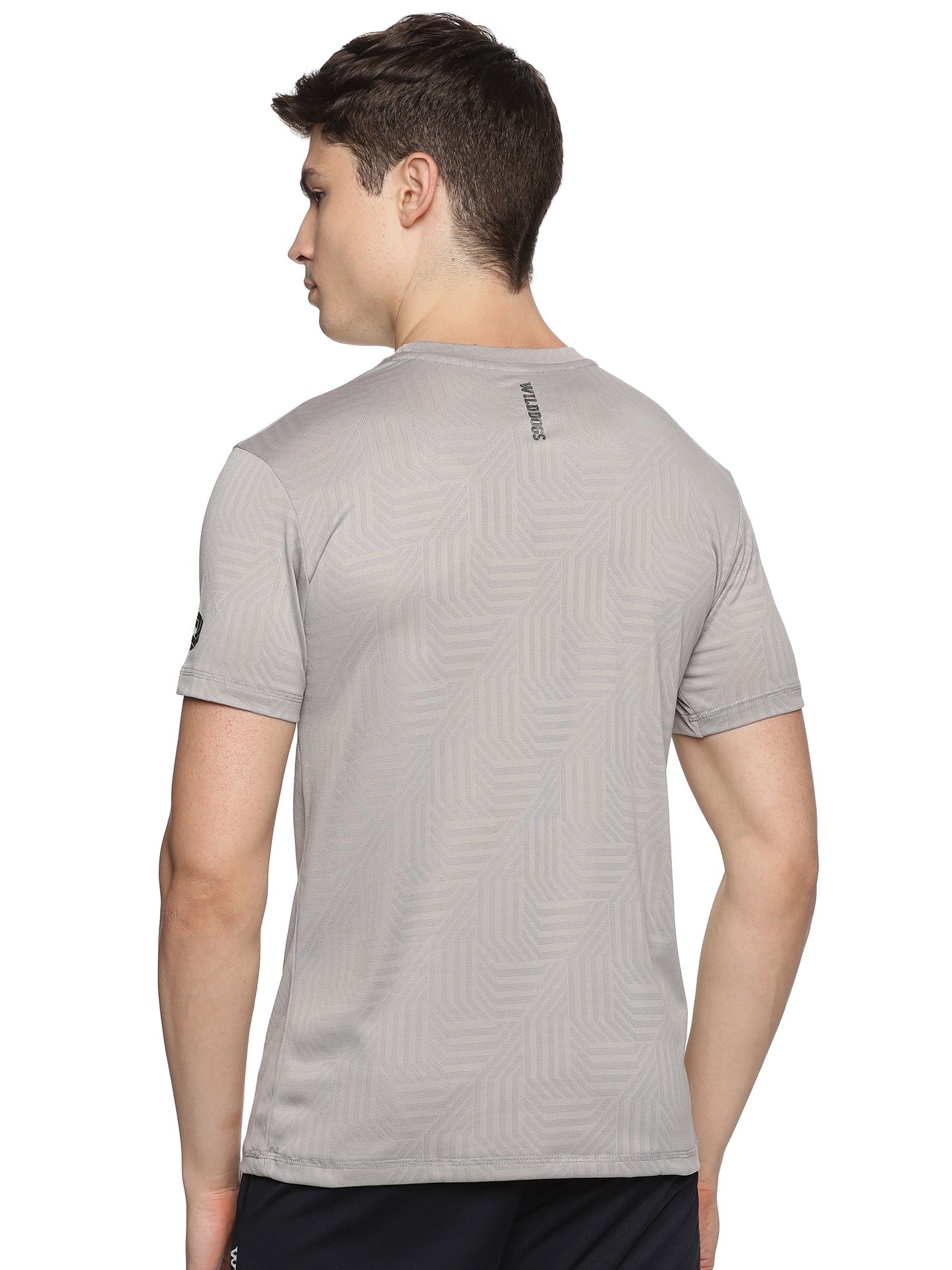 Wild Dogs Men Breathable Textured Workout T-Shirt