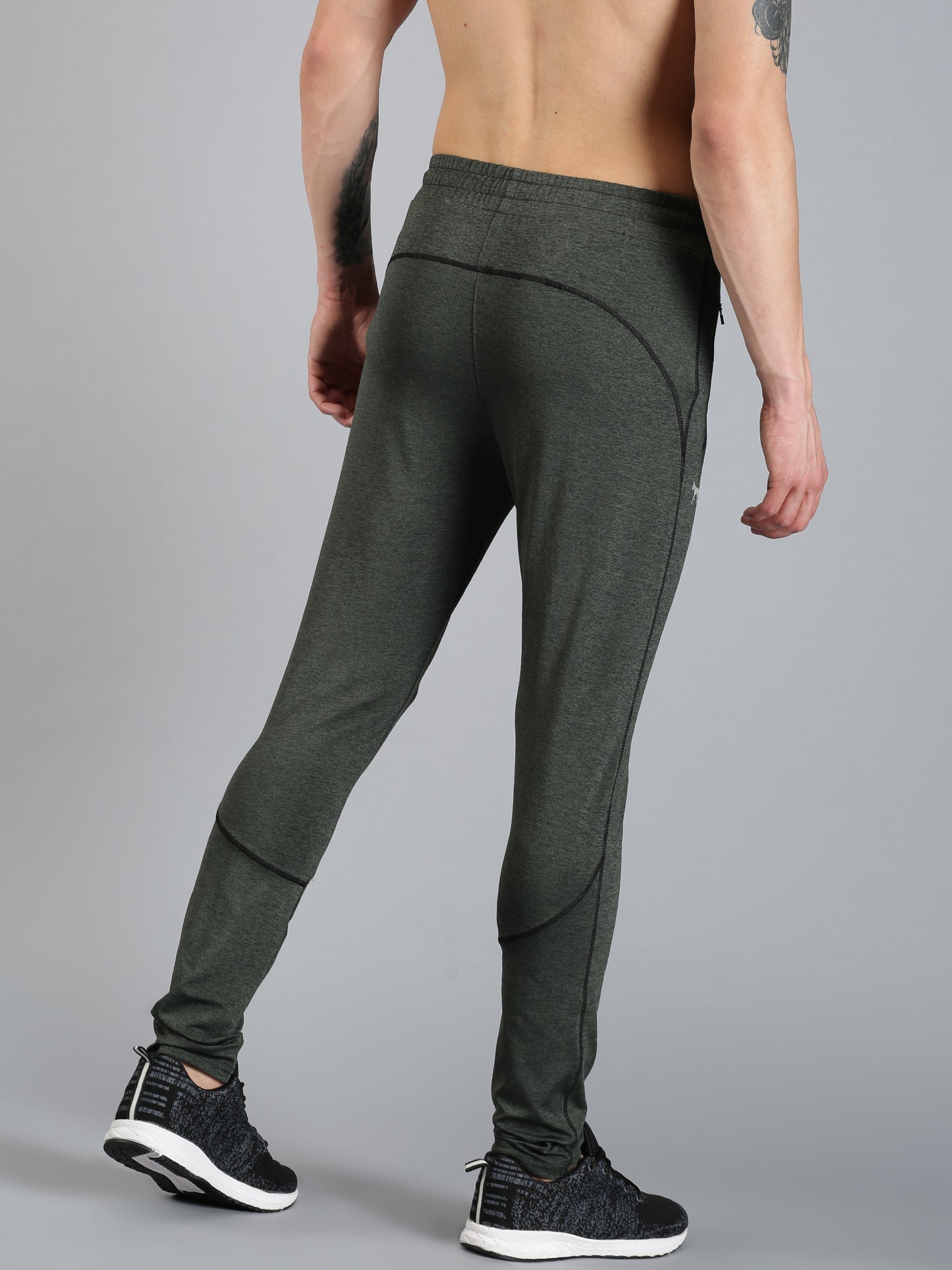 WILD DOGS Men's Regular Fit Polyester Olive Milanz Trackpant
