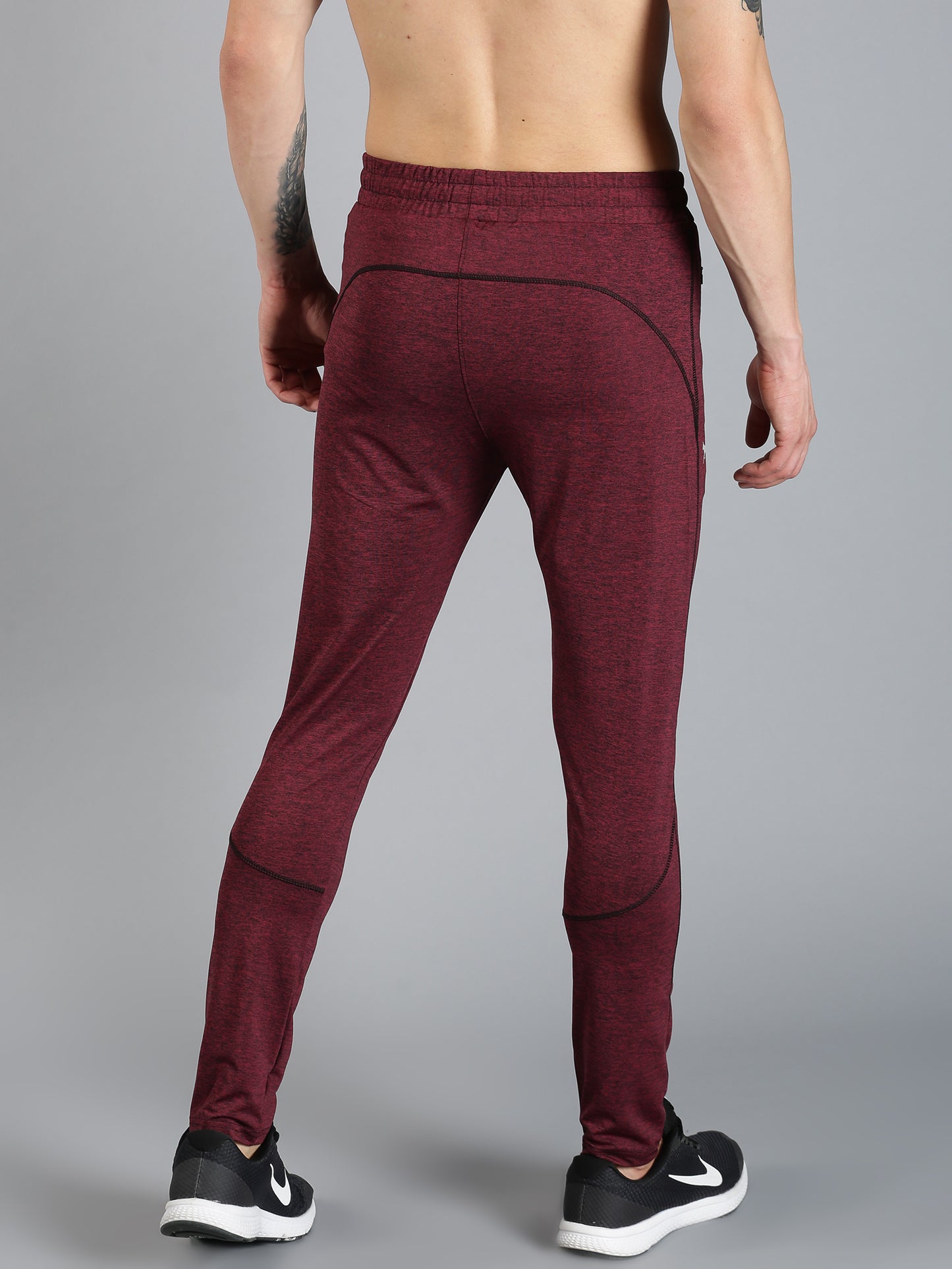 WILD DOGS Men's Regular Fit Polyester Red Milanz Trackpant