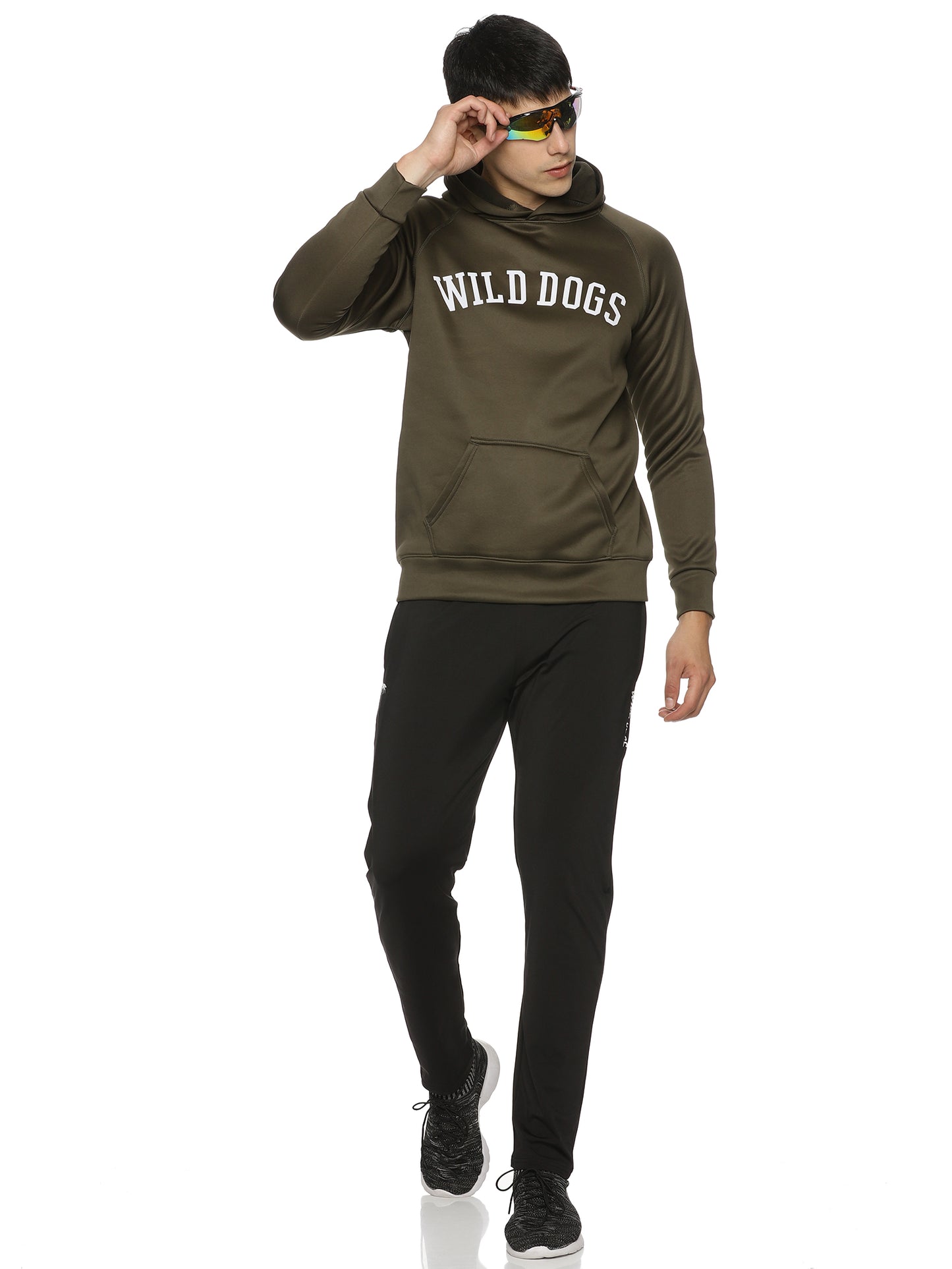 Wild Dogs Men Military Green Hoodie