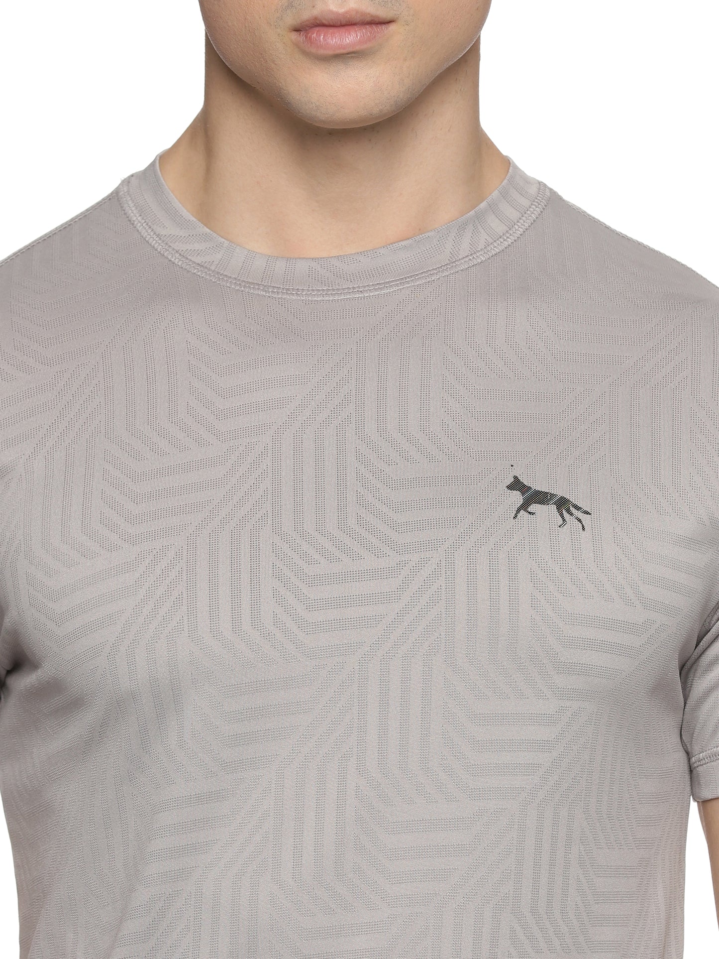 Wild Dogs Men Breathable Textured Workout T-Shirt