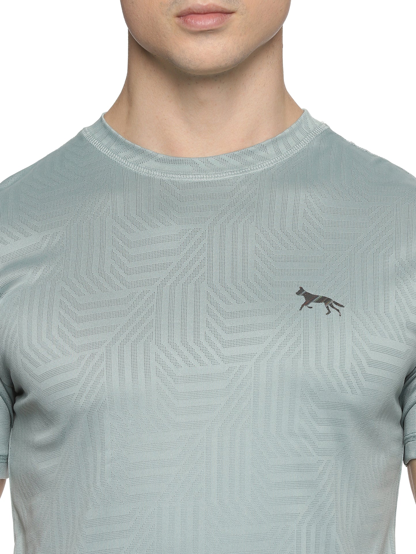 Wild Dogs Men Breathable Textured Workout T-Shirt