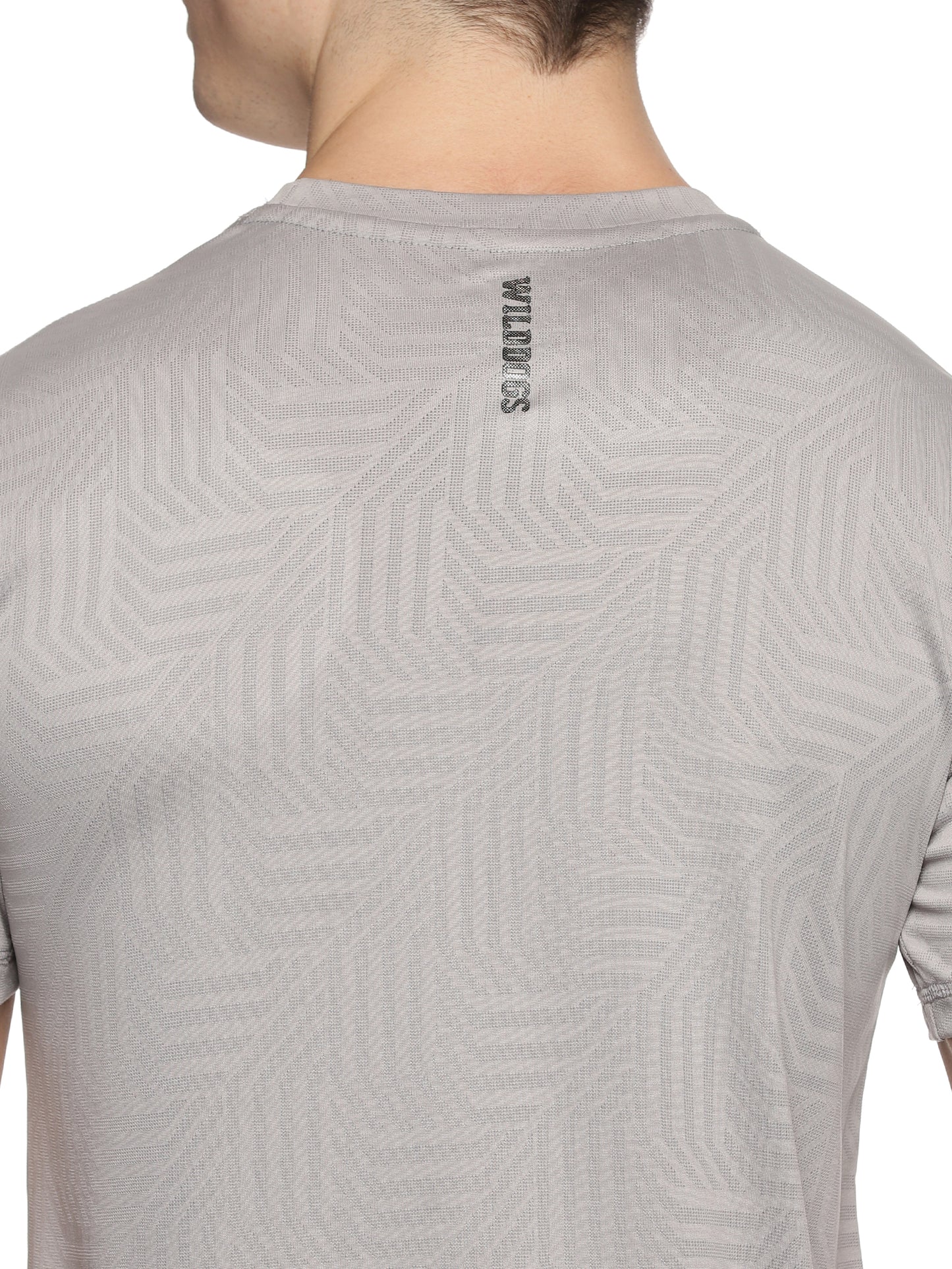 Wild Dogs Men Breathable Textured Workout T-Shirt