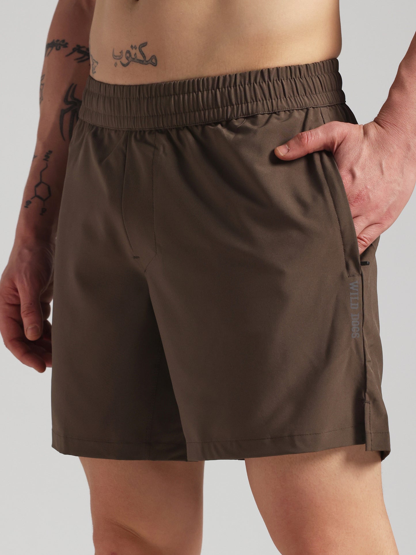 Men's Performance Workout Shorts - Brown