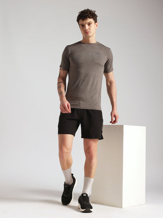 Men’s Premium Self-Textured Olive Brown GYM T-Shirt (Copy)