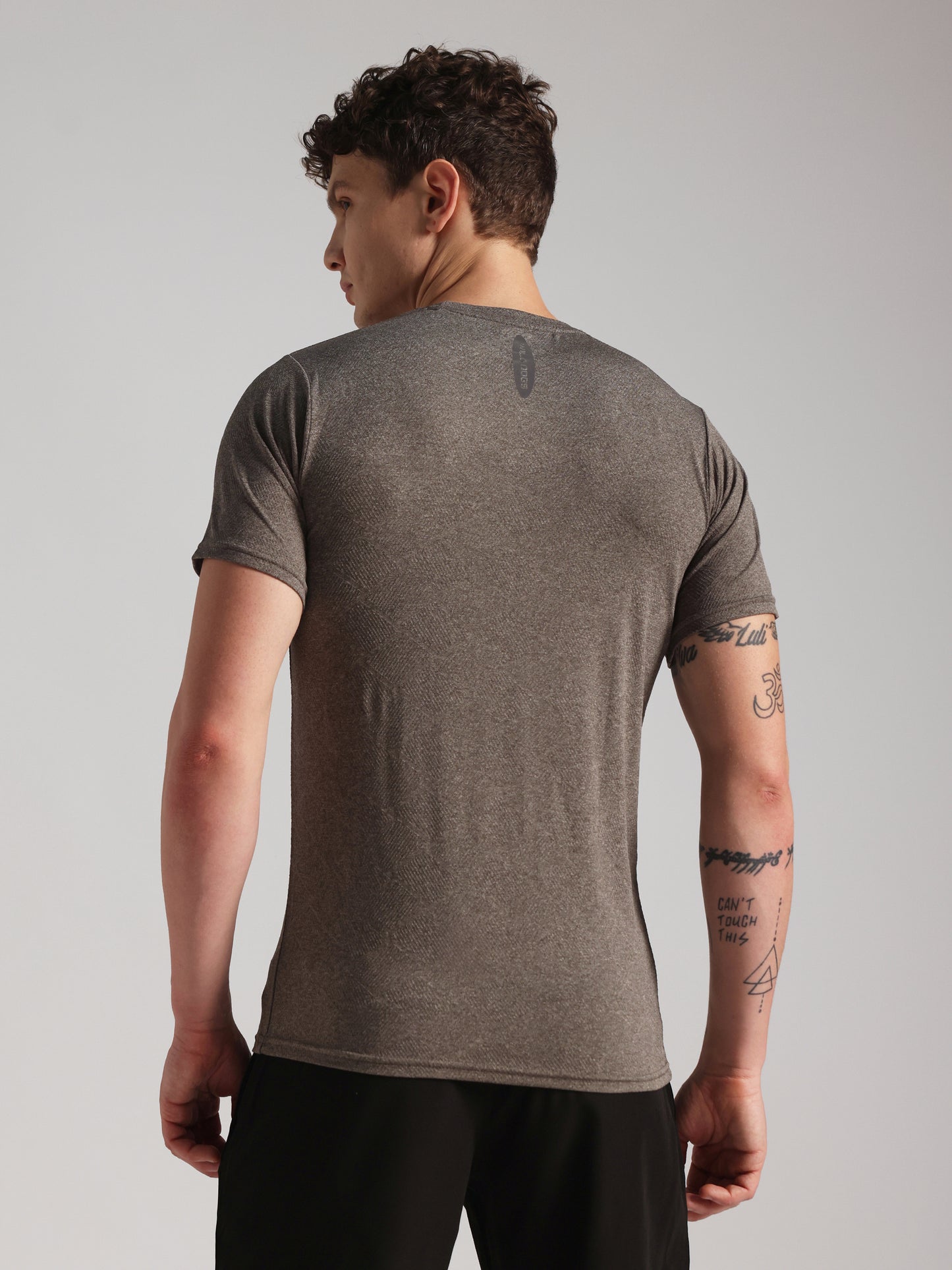 Men’s Premium Self-Textured Olive Brown GYM T-Shirt (Copy)