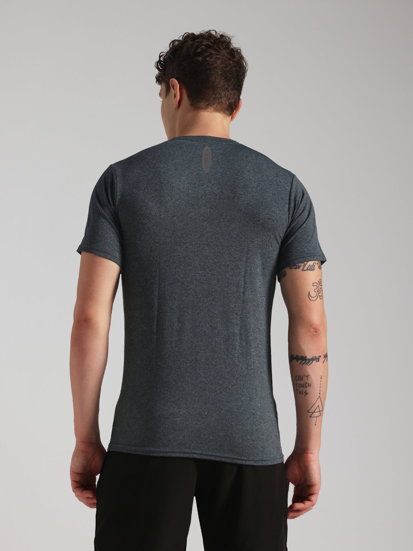 Men’s Premium Self-Textured Teal Blue GYM T-Shirt