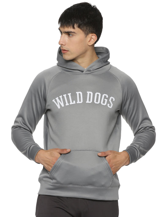 Wild Dogs Men's Grey Hoodie
